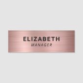 Porte-nom Or Rose moderne (Devant)