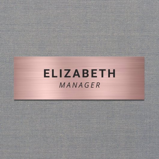 Porte-nom Or Rose moderne