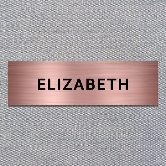 Porte-nom Or Rose moderne