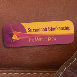 Porte-nom Orange Burgundy Blast Arrière - plan