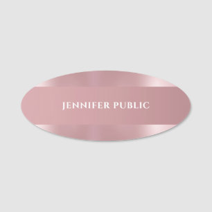 Porte-nom Oval d'or Rose moderne simple Modèle élégant
