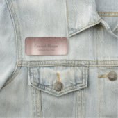 Porte-nom Paillettes Tendances Gouttes,Or Rose (En situation)