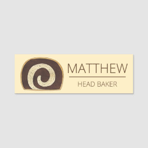 Porte-nom Pain de seigle de marbre tranche Boulangerie juive