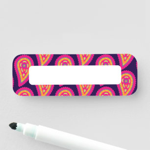 Porte-nom Paisley coloré