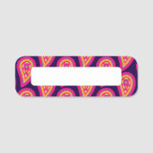 Porte-nom Paisley coloré (Devant)
