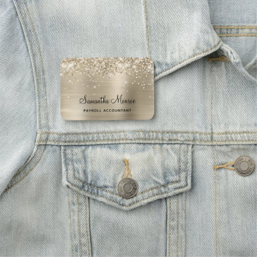 Porte-nom Pale Gold Glitter and Foil (En situation)