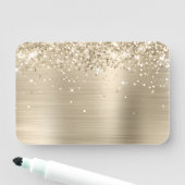 Porte-nom Pale Gold Glitter and Foil Blank (En situation)