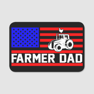 Porte-nom Papa agriculteur