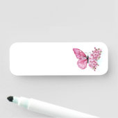 Porte-nom Papillon à fleurs avec Sakura rose (En situation)