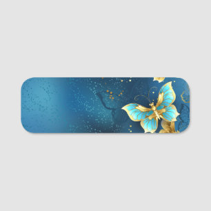 Porte-nom Papillons d'or