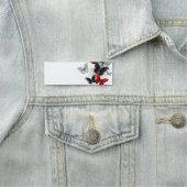 Porte-nom Papillons noirs et rouges volants (En situation)