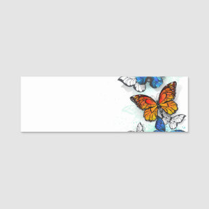 Porte-nom Papillons volants Morpho et Monarch
