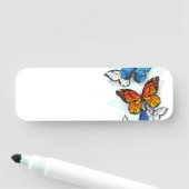 Porte-nom Papillons volants Morpho et Monarch (En situation)
