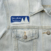 Porte-nom Parfait Beau sapin Bleu Blanc Noël (En situation)