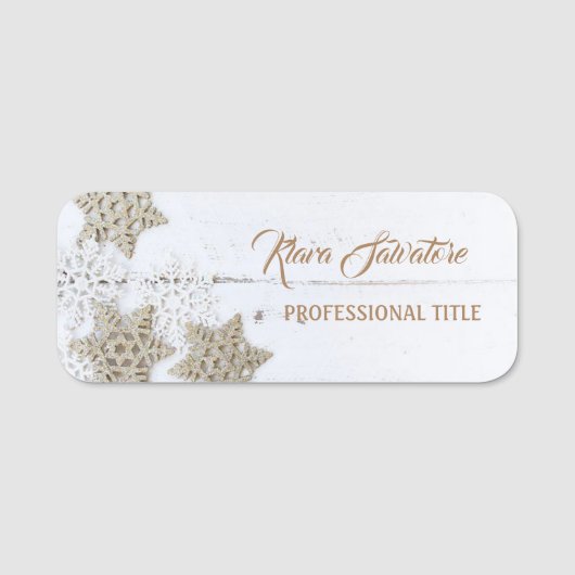 Porte-nom Parfait magnifique ornement de Noël étoile (Devant)