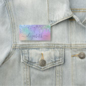 Porte-nom Parties scintillant arc-en-ciel Glam (En situation)