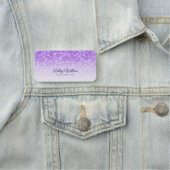 Porte-nom Parties scintillant brillante pourpre (En situation)