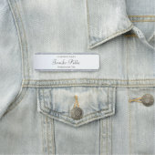 Porte-nom Parties scintillant d'argent Élégant Modèle de scr (En situation)