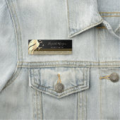 Porte-nom Parties scintillant élégante, Fille Face Silhouett (En situation)