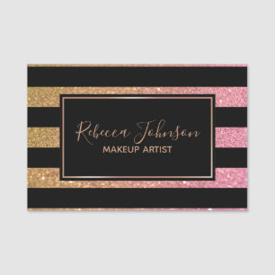 Porte-nom Parties scintillant Gold Pink de luxe