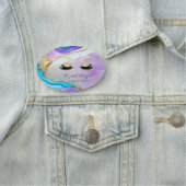 Porte-nom Parties scintillant Lashes, Violet Blue Marble Maq (En situation)