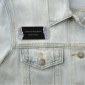 Porte-nom Parties scintillant Silver fausse iridescente (En situation)