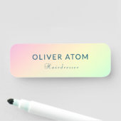 Porte-nom Pastel Holographique Esthétique Esthétique (En situation)