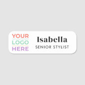 Porte-nom Pastel Moderne Serif Professionnel Propre (Devant)