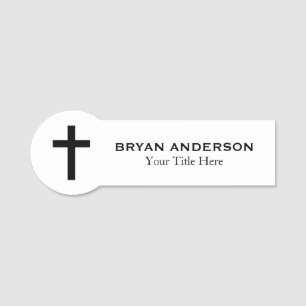 Porte-nom Pasteur de l'église