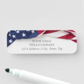 Porte-nom Patriotic USA American Flag Company Name (En situation)