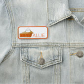 Porte-nom Peach Pie Slice Whiam Cream Peaches Dessert (En situation)