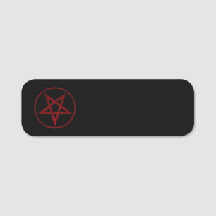 Porte-nom Pentagram Red Devil