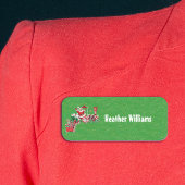 Porte-nom Père Noël sur Candy Train Lettres Holly Green Gold