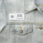 Porte-nom Personalized Employee  with Custom Business Logo (En situation)