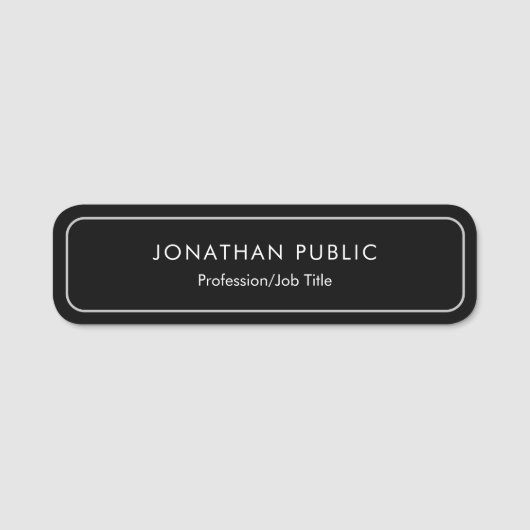Porte-nom Personalized Simple Template Upload Your Logo to (Devant)
