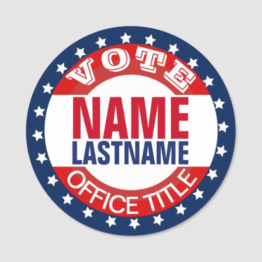 Porte-nom Personnalisation du Modèle de campagne (Devant)