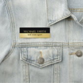 Porte-nom Personnalisé Black and Gold Professional (En situation)