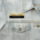 Porte-nom Personnalisé Black and Gold Professional (En situation)