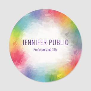 Porte-nom Personnalisé Modèle moderne élégant coloré