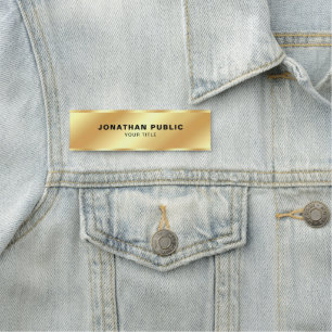 Porte-nom Personnalisé Moderne Élégant Modèle Glamor Or
