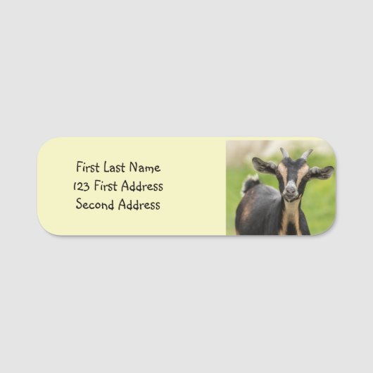 Porte-nom Personnalisez cette adorable chèvre d'élevage (Devant)