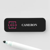 Porte-nom Personnel de l'employé du logo de base personnalis (En situation)