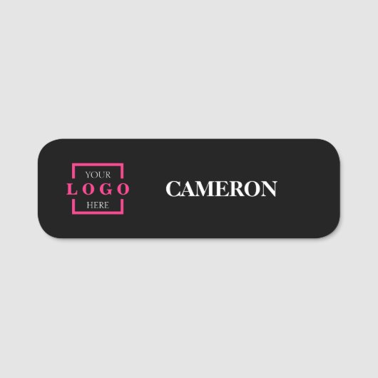 Porte-nom Personnel de l'employé du logo de base personnalis (Devant)