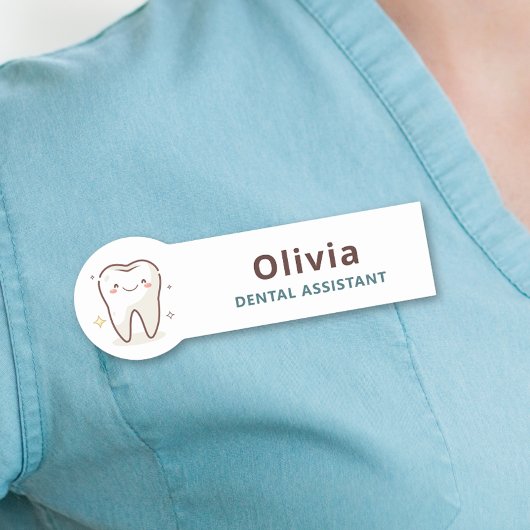Porte-nom Personnel du bureau dentaire gentil