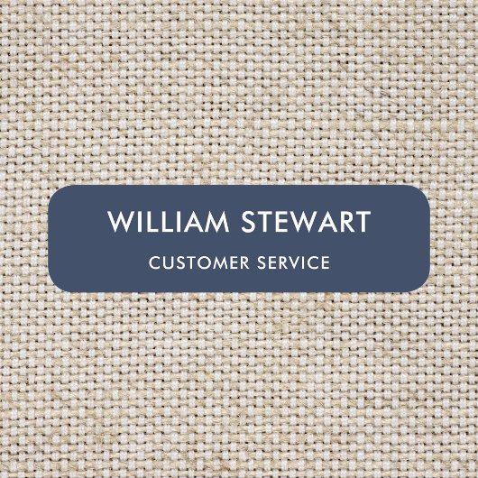 Porte-nom Personnel professionnel de la Marine Blue Minimal