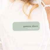 Porte-nom Petit Sage vert professionnel