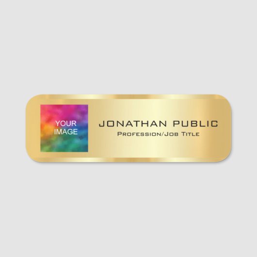 Porte-nom Photo D'Employé Magnétique Personnalisée Ou Logo I (Devant)