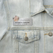 Porte-nom Photo d'employé moderne Silver (En situation)