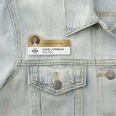 Porte-nom Photo ID Logo Moderne Faux Gold Professional (En situation)