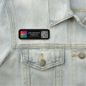 Porte-nom Photo Ou Logo Du Membre Du Code QR Ici Modèle (En situation)